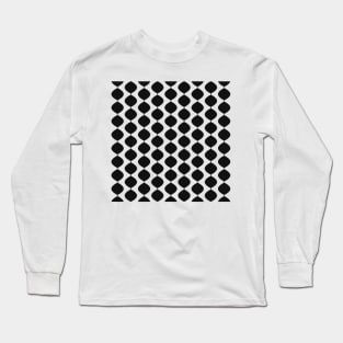 Midcentury Modern Retro 60s Waves Pattern  (95% Grey) Long Sleeve T-Shirt